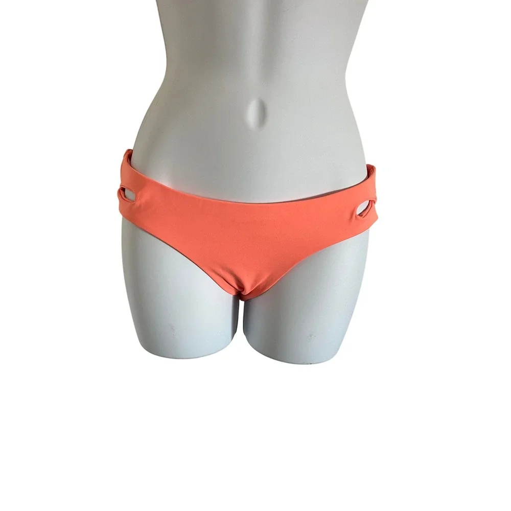 BECCA Coral High Neck Keyhole‎ Cutout Bikini Set